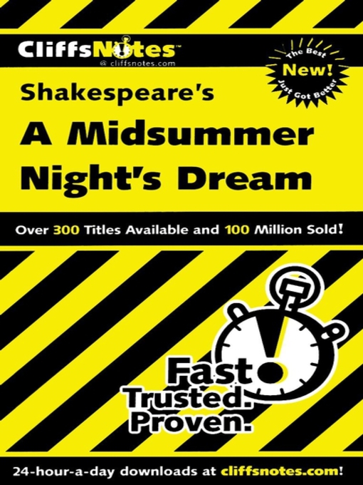 Title details for CliffsNotes on Shakespeare's A Midsummer Night's Dream by Karin Jacobson - Available